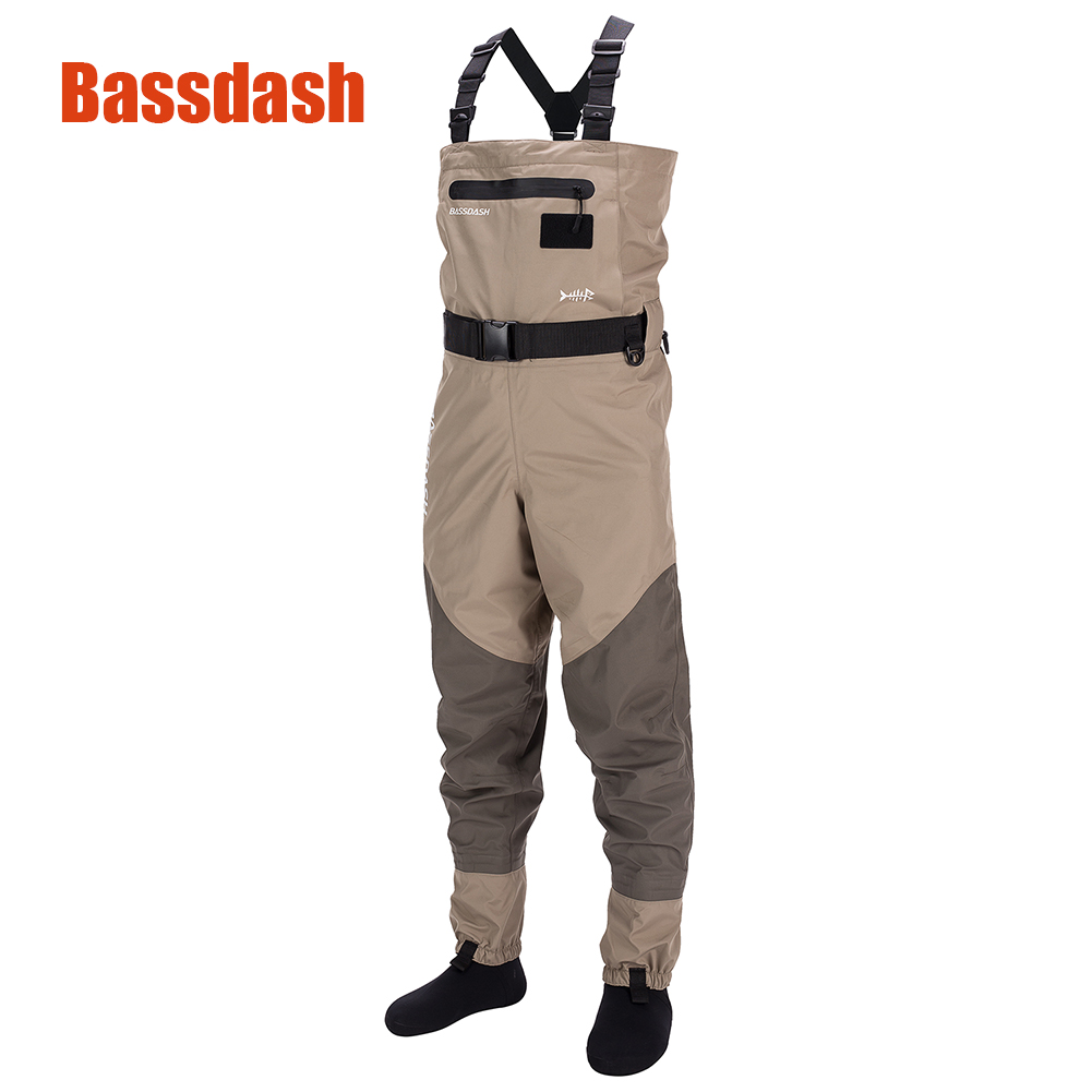 Fishing Waders Breathable - Bassdash Herren-Angelstrumpf, Fußwader, atmungsaktiv, leicht, Brust