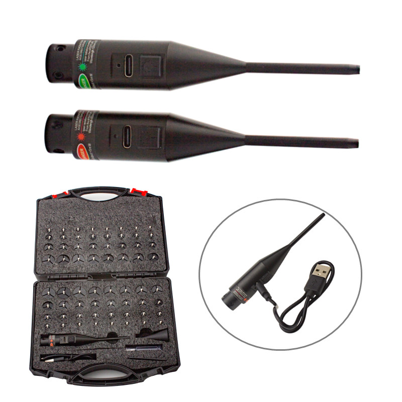 Laser Boresighter Kit - ﻿ Taktisches Rot-Grün-Bore-Sight-Kit mit 64 Adaptern,