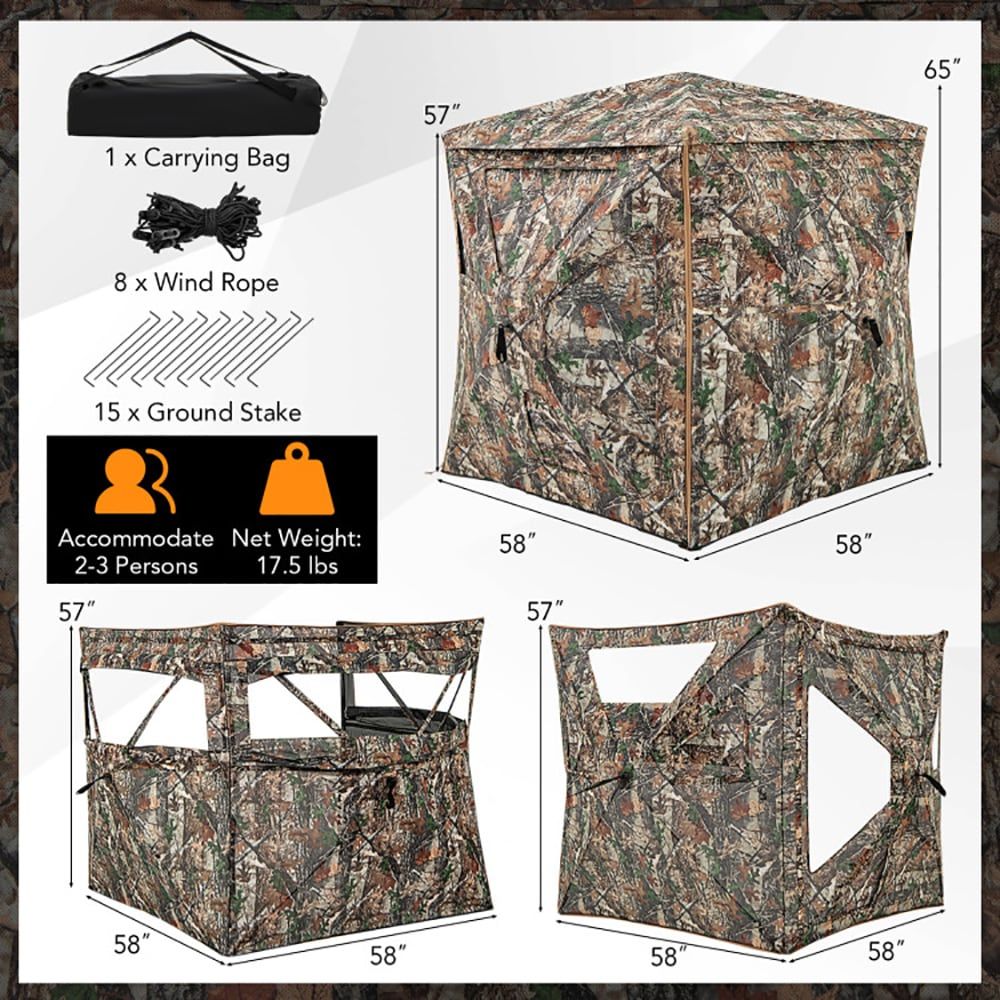 Hunting & Outdoor Supplies Vanderbijlpark - 5-in-1 Abnehmbares Jagdversteck für 2-3 Personen
