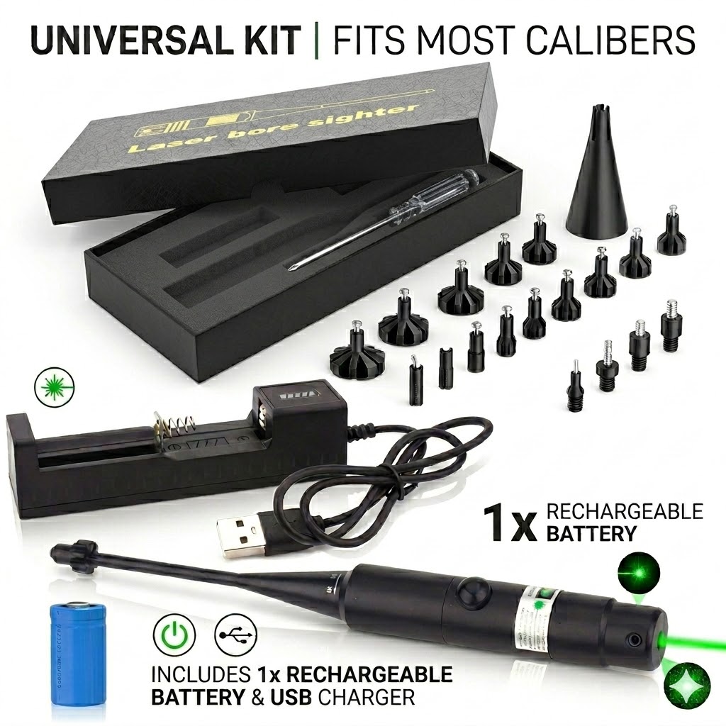 Laser Boresighter Kit - Laser-Zielrichtungsset .177 .22 bis 12GA Kaliber