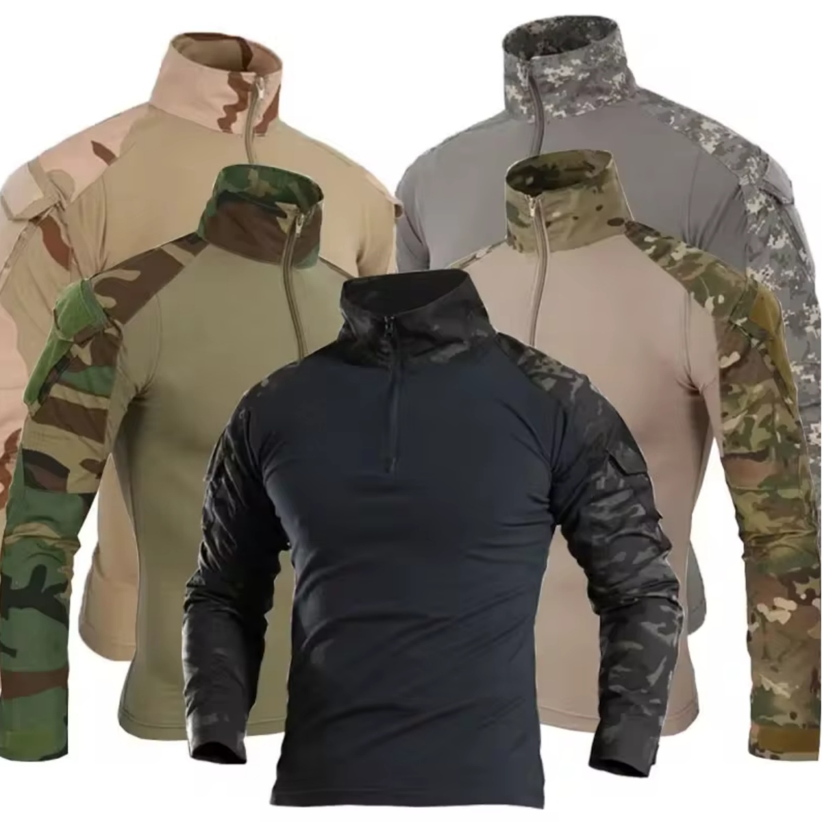 Outdoor Hunting T Shirts - Taktisches Outdoor-Wander-T-Shirt für Herren, langärmliges Kampf-