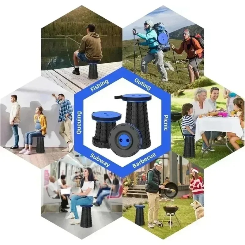 Outdoor Hunting Chair - Leichter Tragbarer Ausziehbarer Klapphocker für Outdoor-Picknick,