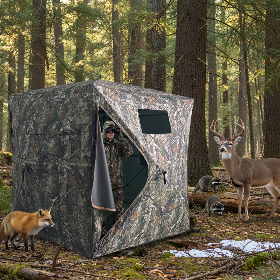 Hunting & Outdoor Supplies Vanderbijlpark - Tarnfarbener Pop-Up Jagdstand mit einfacher Aufstellung,