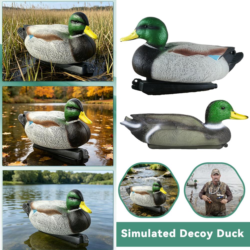 Decoy Duck Plastic - Schwimmende Entenattrappe 3D Realistischer Jagdplastikköder mit