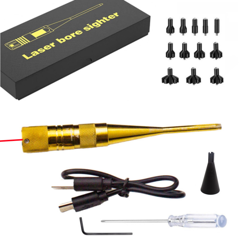 Laser Boresighter Kit - Taktisches Laser-Bore-Sighter-Kit Roter/Grüner Laser-Zielvorrichtung mit 12